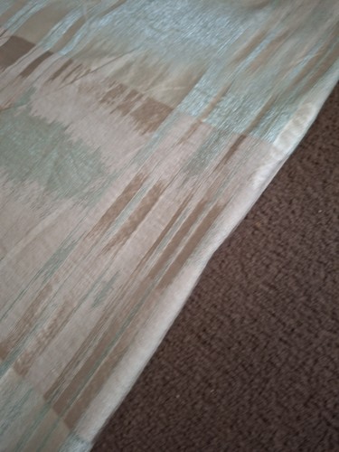 Curtain fabric bazille - curtain, aqua