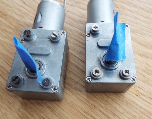 Pair used 12v 10rpm dc - ,