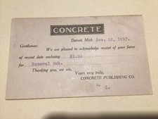 United States Concrete Publishing Company Detroit 1910 postal card 66922