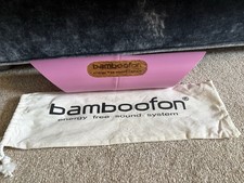 Pink BambooFon Portable Speaker - Energy Free Sound System - Eco Friendly