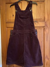 M&Co Size 12 Cord Pinafore, Burgundy, New Without Tags