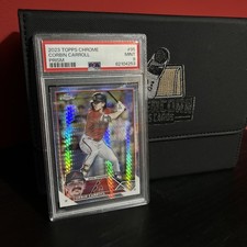 Corbin Carroll 2023 Topps Chrome Prism PSA 9 Arizona Diamondbacks
