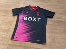 2021/2022 Notts Forest Away Football Shirt 9-10 Yrs Kids #6 'Skan' Black/Pink 