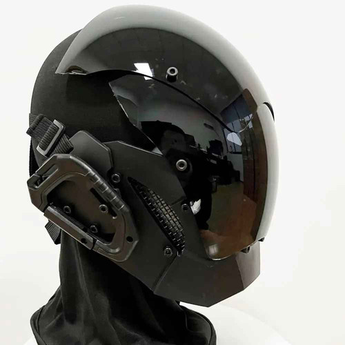 Cyberpunk led mask futuristic - mask,