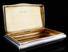 Antique Sterling Silver Snuff Box, Neustadt & Barnett, Birmingham 1839