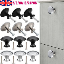 2-24PCS Chrome Kitchen Cabinet Door Knobs Cupboard Drawer Furniture Handles Pull