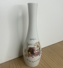 Petticoats & Pantaloons Porcelain “Today Is The Best Day To Be Happy” Bud Vase 7