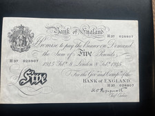 Peppiatt white £5 note