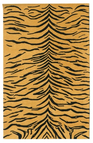 Hand tufted wool tiger print - hand,