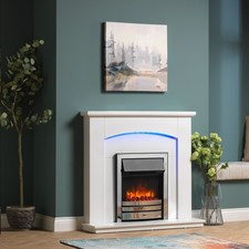 Electric fire and - fire, surround