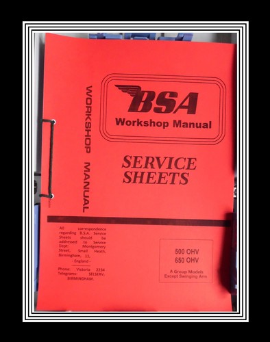 Bsa workshop manual service - bsa,