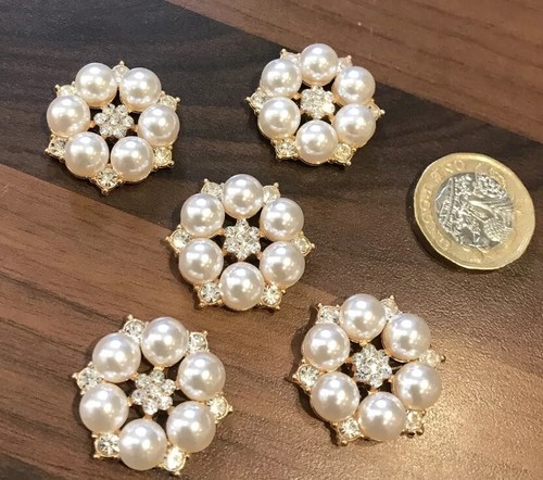 5large gold and pearl - 5large, fancy