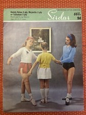 GIRLS WRAPAROUND TIE BALLET CARDIGAN JUMPER 24”-30" VTG DK KNITTING PATTERN 663