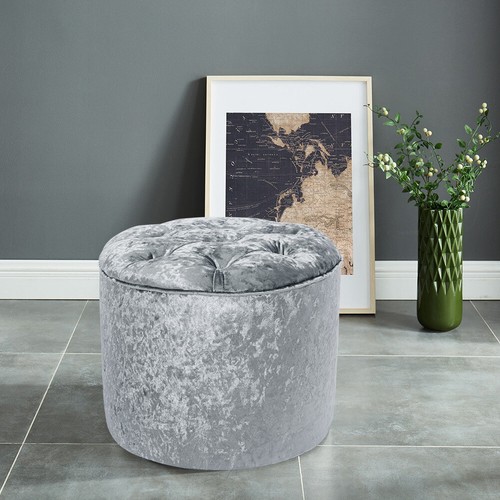 Round velvet upholstered - round,