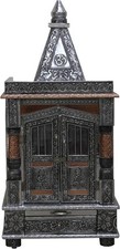 Handcrafted Oxidised Copper Puja Mandir - Hindu Temple Home Decor & Gift Idea