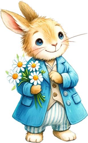 Colourful peter rabbit daisy - peter,