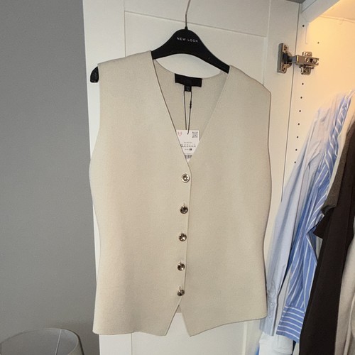 Zara beige knit sleeveless - beige,