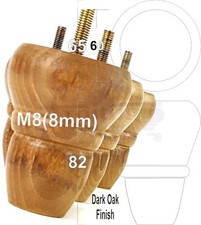 4x Turned Wood Dark Oak