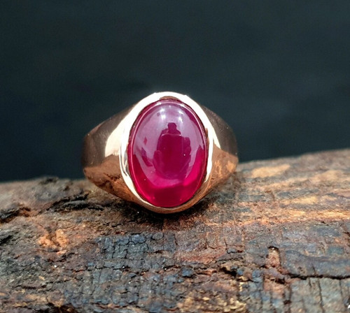 Rose gold ruby ring - rose,