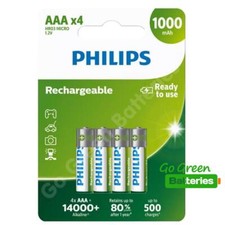 4 x Philips AAA 1000 mAh