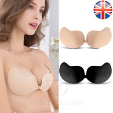 VDL Push Up Silicone Strapless Reusable Self-adhesive Front Closure Backless Bra
