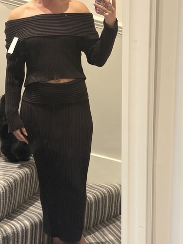 Women brown ribbed - brown, knit