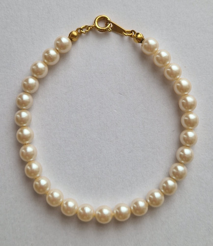 Vintage faux pearl - faux, single