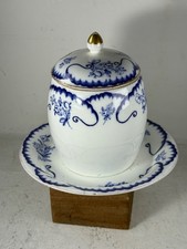 Wedgwood Sugar Pot with Lid/Saucer 1891-1902 Grass Edge’ (AK7464) Very Rare