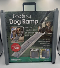 Folding Dog Vehicle Ramp Rosewood New Grey Extends to 1.52m For Dogs up to 40kgs