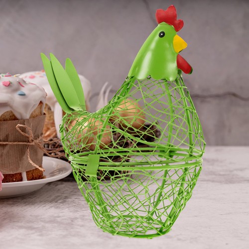 Iron chicken egg basket - chicken,