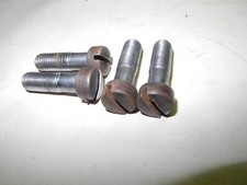 VINTAGE SINGER TREADLE SEWING MACHINE CAST IRON BASE 4 BOLT SET SLOTTED HEADS