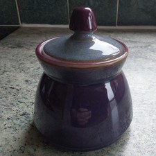 Denby storm lidded sugar bowl