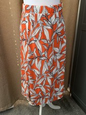 CORAL FLORAL UNLINED SKIRT