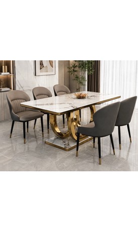 Luxury marble effect dining - luxury,