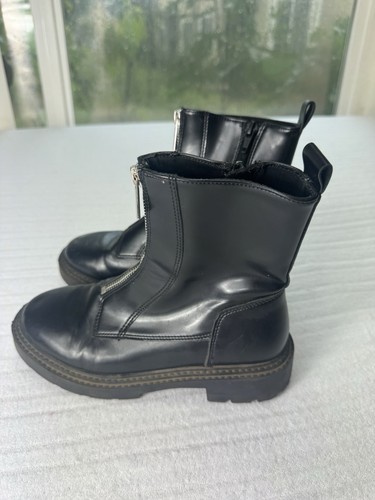 Zara kids black ankle boots - zara,
