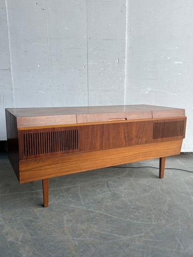 Teak cased hmv - cased, player