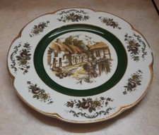 1960s Plate "Ascot Service Plate"  Made By Wood and Sons England. Alpine White 