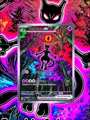 Mewtwo full art pokemon - mewtwo, ex