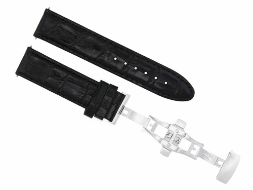 19mm black leather - black,