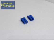 LEGO TECHNIC 6263071 49283 WIRE CLIP WITH CROSS HOLE X2 GENUINE BRIGHT BLUE
