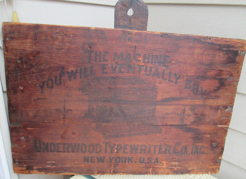 Antique wall sign underwood - sign,