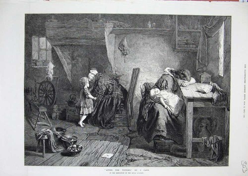 Original old antique print - original,