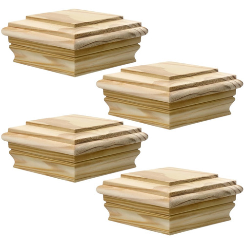 Wooden post caps - (4,