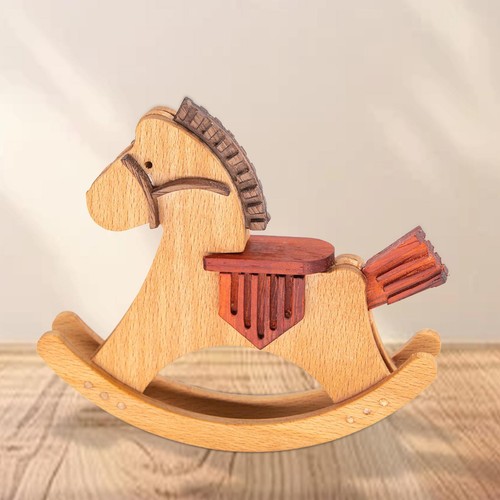 Mini wooden rocking horse - rocking,