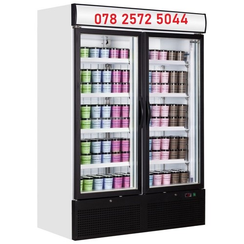 Tefcold upright glass double - tefcold,