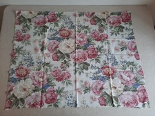 Pale Blue Cabbage Rose CURTAIN FABRIC Floral VINTAGE RARE 90CMx71CM Material 