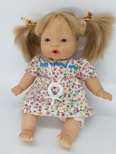 Manolo doll with dummy crying scented doll dressed 12 " lovely blonde hair