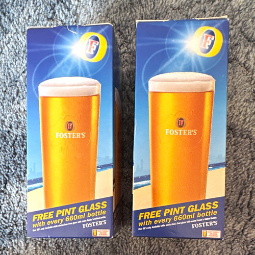 Foster pint beer glasses - foster's,