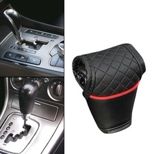 PU Leather Car Gear Shift Cover Anti-slip Gearbox Shifter Knob Protector Decor