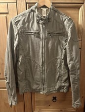 DIESEL BIKER JACKET KHAKI MENS